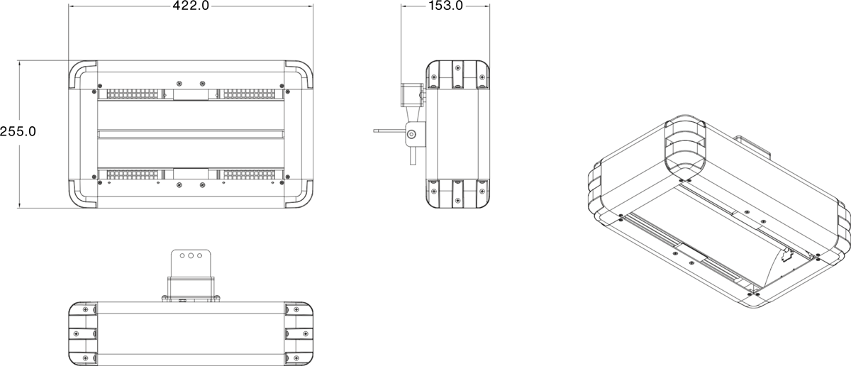2kW Industrial infrarred heater dimensions