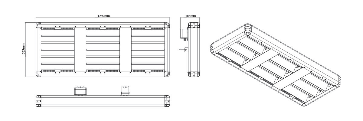 18kW Industrial infrarred heater dimensions