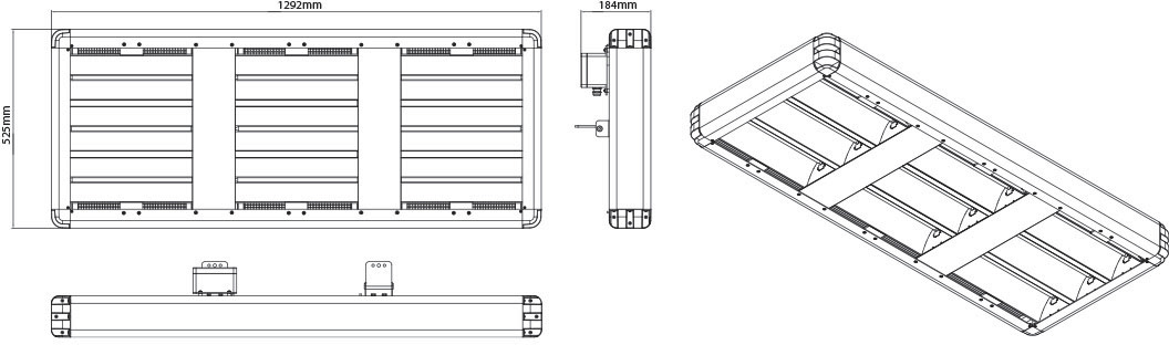 18kW Industrial infrarred heater dimensions