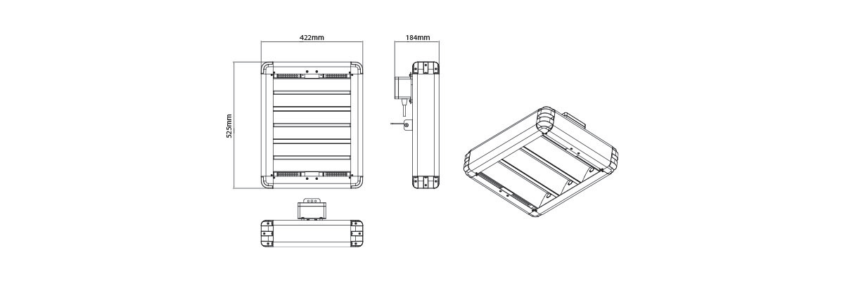 6kW Industrial infrarred heater dimensions