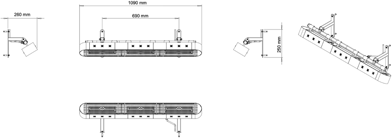 Shadow Solace 24 Ceramic Heater Industrial infrarred heater dimensions