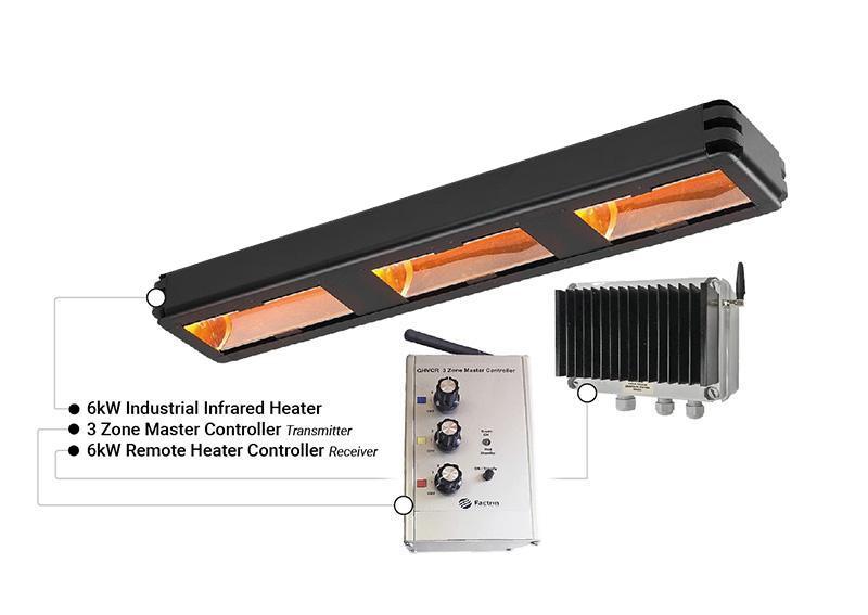 Shadow 6kW RF controlled Industrial Infrared Heater